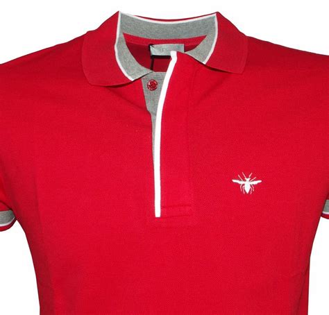 christian dior red t shirt|dior polo shirts.